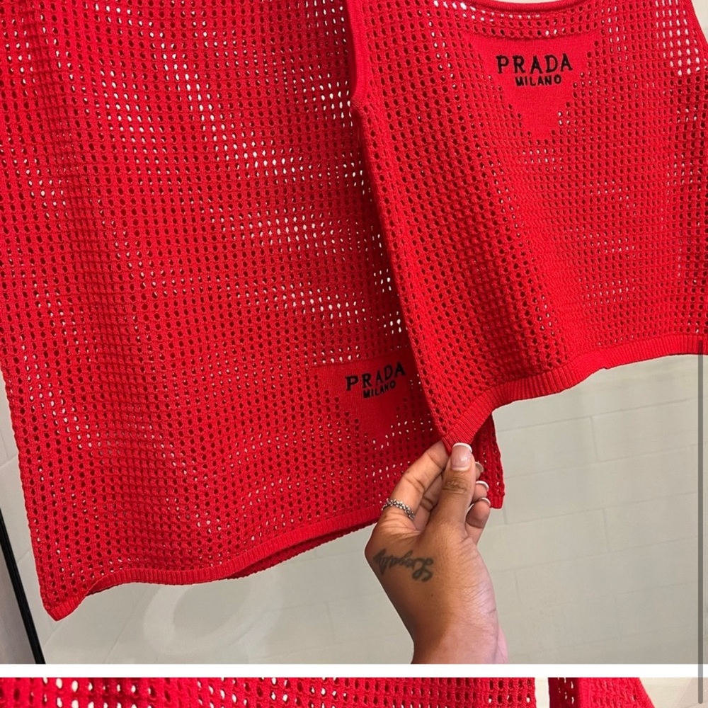 Prada Set 2 piece red.
